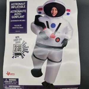 Astronaut Morph Kids w Soundchip Inflatable Costume 4AA Battaries Operate Tested
